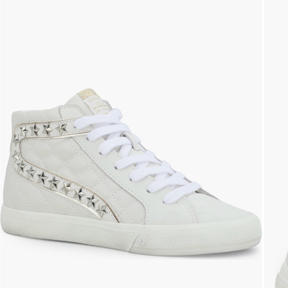 Vintage Havana Gia white quilted high top sneaker